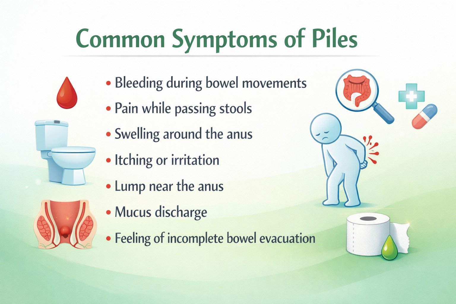 Common Symptoms of Piles